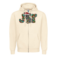 Sandshell french bulldog christmas joy Zipper Hoodie - RanaPortraitStore