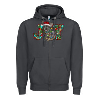 Smoke french bulldog christmas joy Zipper Hoodie - RanaPortraitStore