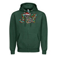 Sports Green french bulldog christmas joy Zipper Hoodie - RanaPortraitStore