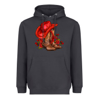Smoke valentines day cowboy boots red  and roses Heavyweight Hoodie - AdoDesignShop