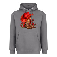 Storm valentines day cowboy boots red  and roses Heavyweight Hoodie - AdoDesignShop