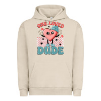 Pigment French Oak one loved dude Urban Hoodie - MaliasSmallBusiness