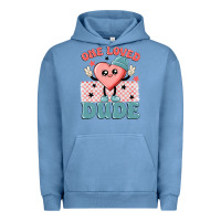 Pigment Pebble Blue one loved dude Urban Hoodie - MaliasSmallBusiness