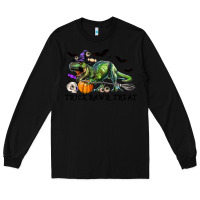 Black T-Rex Trick Rawr Treat Long Sleeve Tee - RanaPortraitStore