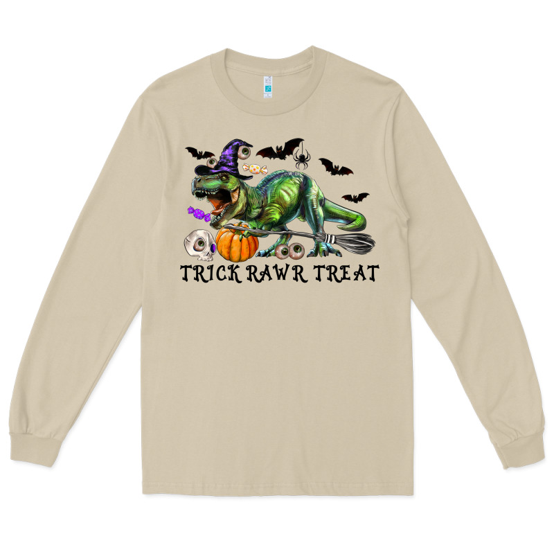 T-rex Trick Rawr Treat Long Sleeve Tee by RanaPortraitStore | Teevron