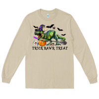 Mushroom T-Rex Trick Rawr Treat Long Sleeve Tee - RanaPortraitStore