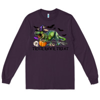 Plum T-Rex Trick Rawr Treat Long Sleeve Tee - RanaPortraitStore