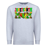 Heather Grey juneteenth mom Premium Sweatshirt - AdoDesignShop