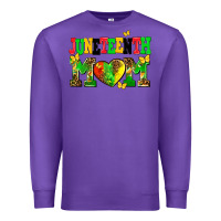 Purple juneteenth mom Premium Sweatshirt - AdoDesignShop