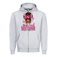 Heather Grey brest cancer warrior afro messy bun Zipper Hoodie - texasbilliewilder