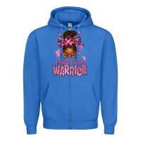 True Royal brest cancer warrior afro messy bun Zipper Hoodie - texasbilliewilder