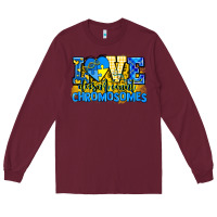 Burgundy love doesn't count chromosomes Long Sleeve Tee - AdoDesignShop