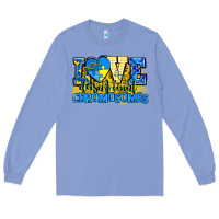 Colony Blue love doesn't count chromosomes Long Sleeve Tee - AdoDesignShop