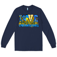 Navy love doesn't count chromosomes Long Sleeve Tee - AdoDesignShop