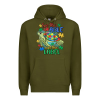 Army Green see the able not the label Premium Hoodie - MaliasSmallBusiness
