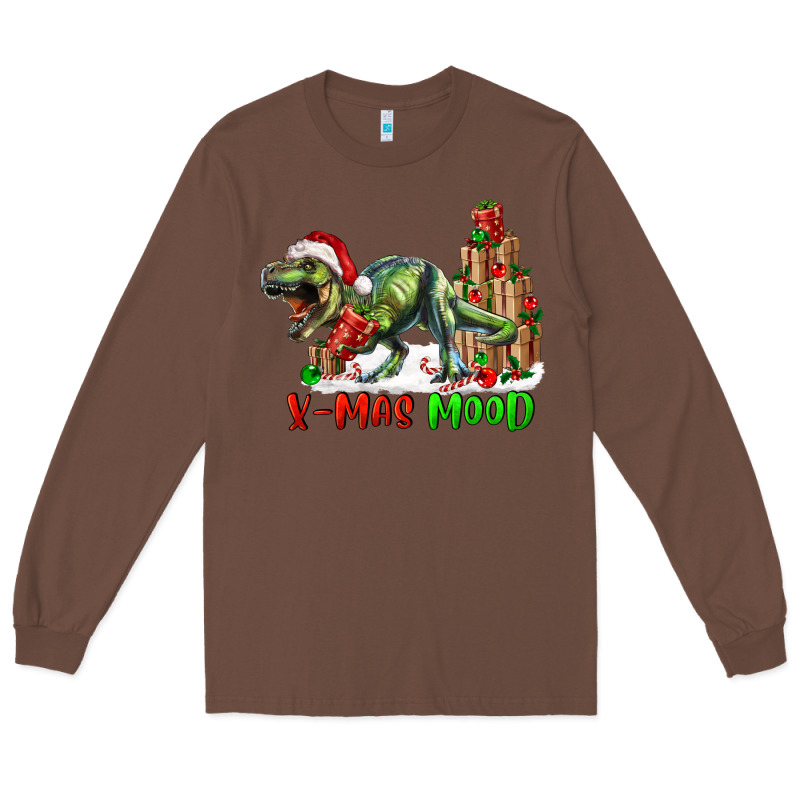 T Rex X Mas Mood Long Sleeve Tee by RanaPortraitStore | Teevron