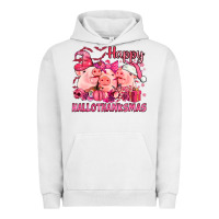 Pigment Lunar Rock Happy Hallothanksmas Pigs pink Urban Hoodie - NancyCooperArtShop
