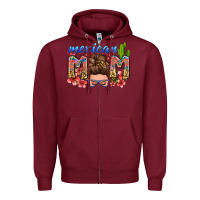 Burgundy mexican mom Zipper Hoodie - Zillion Design Studio