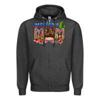 Charcoal Heather mexican mom Zipper Hoodie - Zillion Design Studio