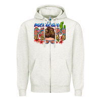 Oatmeal Heather mexican mom Zipper Hoodie - Zillion Design Studio