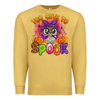Antique Gold too cute to spook with owl Premium Sweatshirt - Artiststas