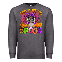 Charcoal Heather too cute to spook with owl Premium Sweatshirt - Artiststas
