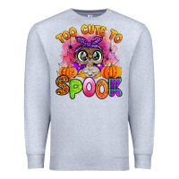 Heather Grey too cute to spook with owl Premium Sweatshirt - Artiststas