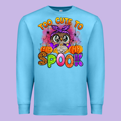 Too Cute To Spook With Owl Premium Sweatshirt Designed By Artiststas
