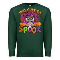 Sports Green too cute to spook with owl Premium Sweatshirt - Artiststas