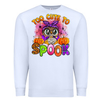 White too cute to spook with owl Premium Sweatshirt - Artiststas