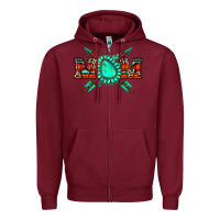 Burgundy aztec mom Zipper Hoodie - Zillion Design Studio