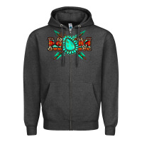 Charcoal Heather aztec mom Zipper Hoodie - Zillion Design Studio