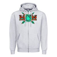 Heather Grey aztec mom Zipper Hoodie - Zillion Design Studio