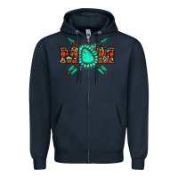 Navy aztec mom Zipper Hoodie - Zillion Design Studio