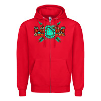 Red aztec mom Zipper Hoodie - Zillion Design Studio