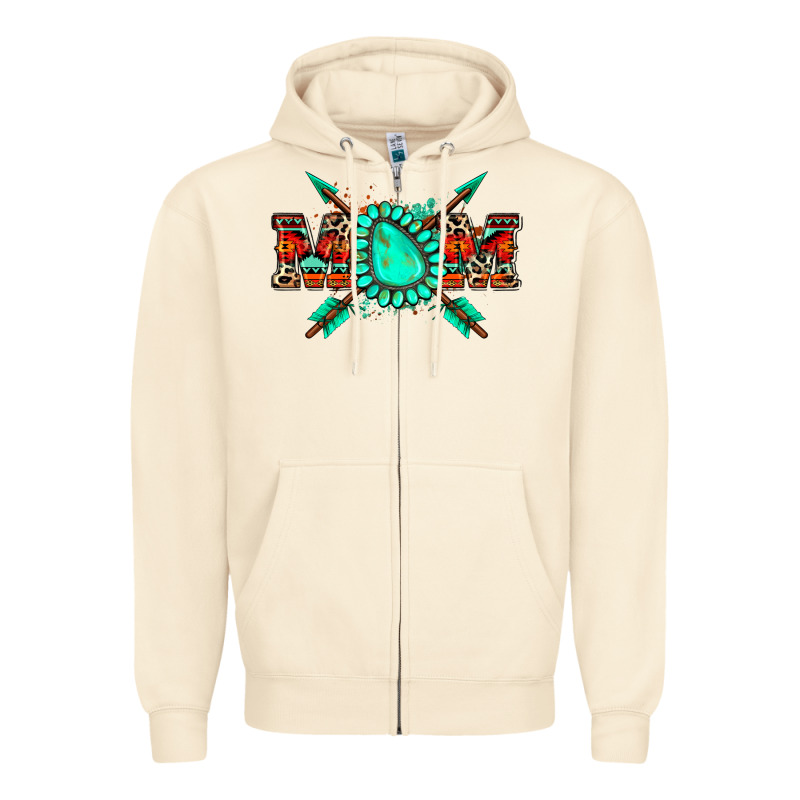 Aztec Mom Zipper Hoodie by Zillion Design Studio | Teevron