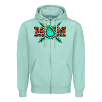Seafoam aztec mom Zipper Hoodie - Zillion Design Studio