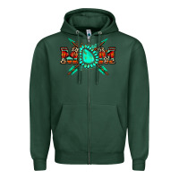 Sports Green aztec mom Zipper Hoodie - Zillion Design Studio