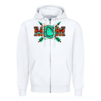 White aztec mom Zipper Hoodie - Zillion Design Studio