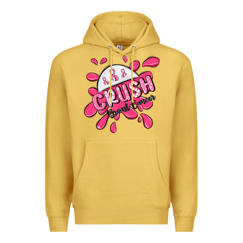 Crush Breast Cancer Premium Hoodie by MaliasSmallBusiness | Teevron