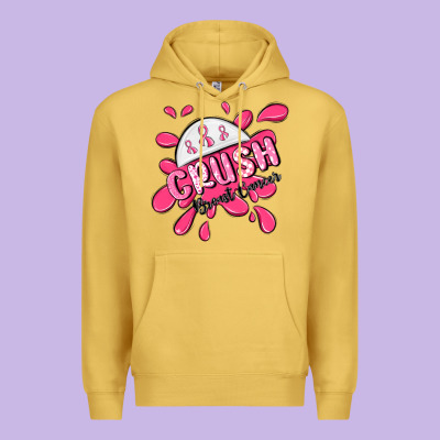 Crush Breast Cancer Premium Hoodie Designed By Maliassmallbusiness