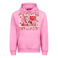 Fuchsia Pink jesus is my valentine Urban Hoodie - MaliasSmallBusiness