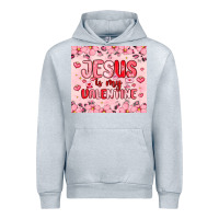 Heather Grey jesus is my valentine Urban Hoodie - MaliasSmallBusiness