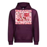 Mauve Wine jesus is my valentine Urban Hoodie - MaliasSmallBusiness