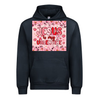 Navy jesus is my valentine Urban Hoodie - MaliasSmallBusiness
