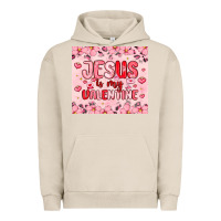 Pigment French Oak jesus is my valentine Urban Hoodie - MaliasSmallBusiness