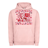 Pigment Salmon jesus is my valentine Urban Hoodie - MaliasSmallBusiness