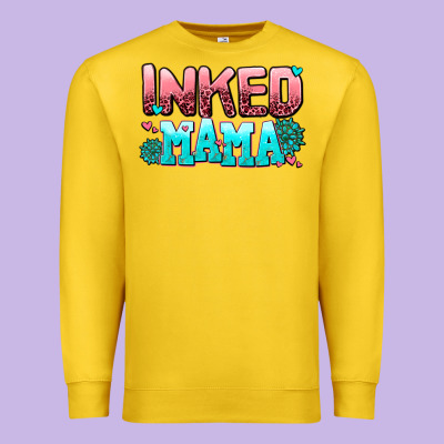 Inked Mama Premium Sweatshirt Designed By Adodesignshop