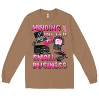 Toasted Coconut minding my own small business Long Sleeve Tee - texasbilliewilder