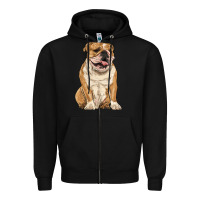English Bulldog Zipper Hoodie | Teevron